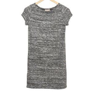 Loft Outlet grey spacedye bodycon short sleeve tee dress 2 extra small petite